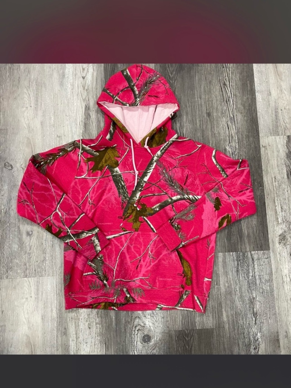 Realtree Pink Camo Hooded Pullover Jacket